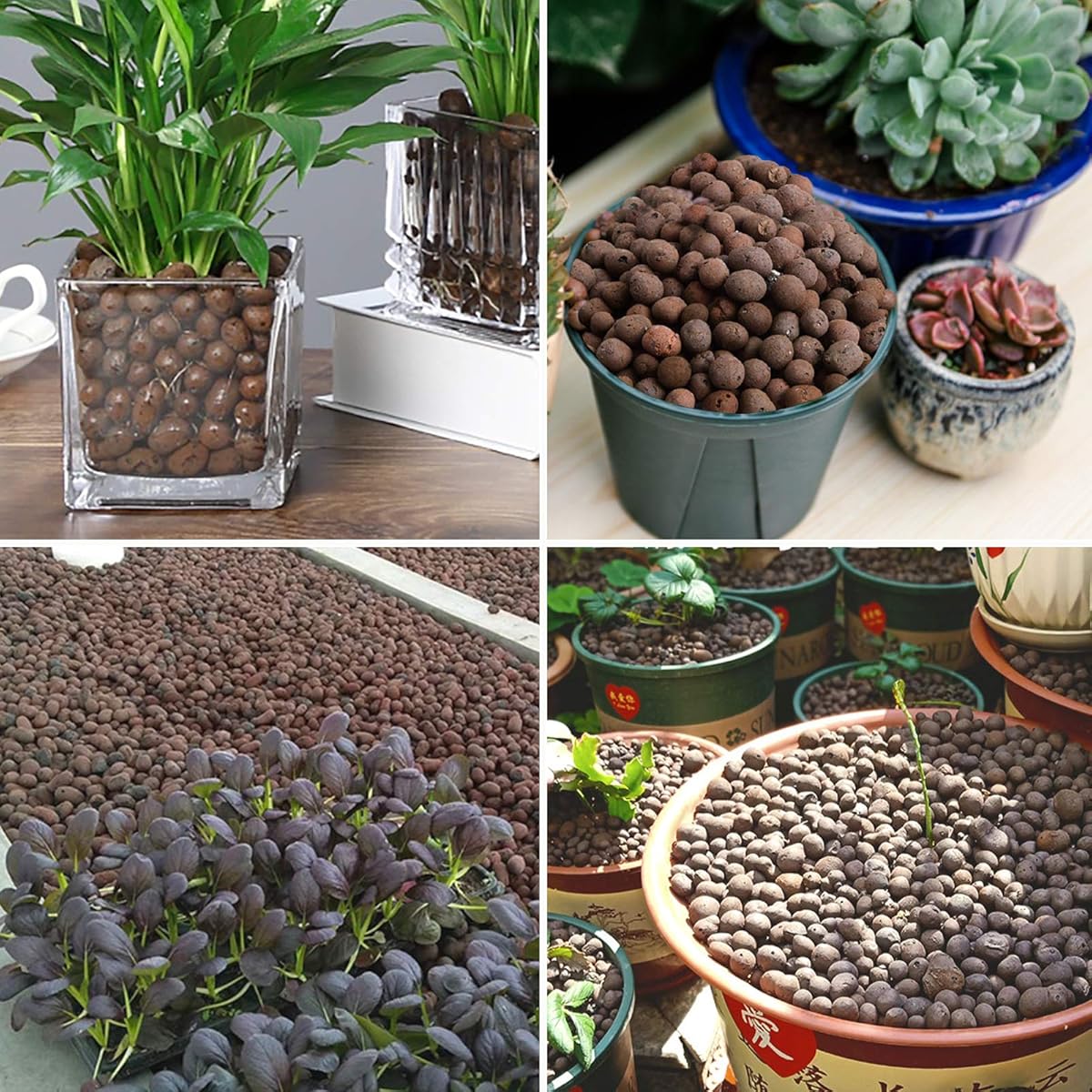 10LBS Leca Expanded Clay Pebbles Hydroponics Supplies for Indoor Garden Plants (10LBS