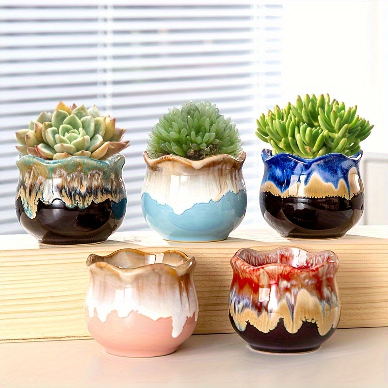 1 Set Classic Geometric Ceramic Succulent Planter