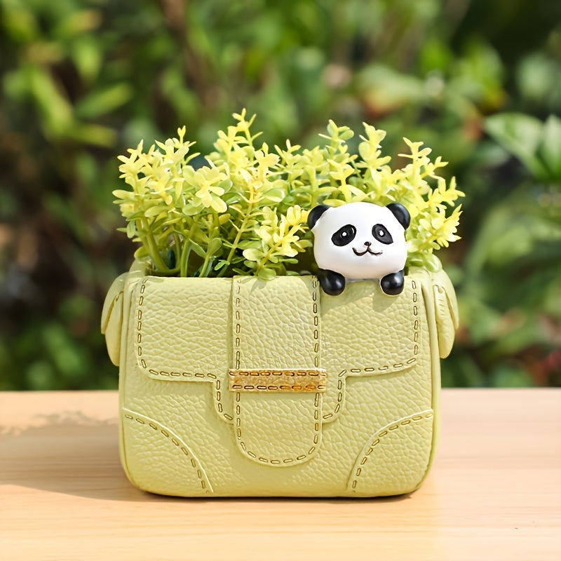1pc Women's Handbag-Shaped Planter - Pastel Pink\u002FBlue\u002FGreen\u002F