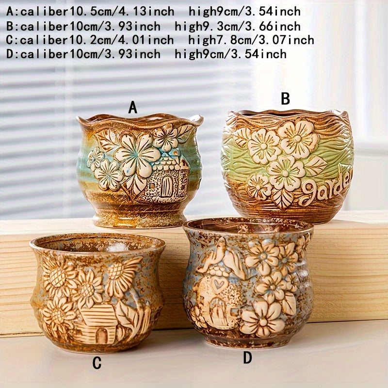 1 Set Classic Geometric Ceramic Succulent Planter