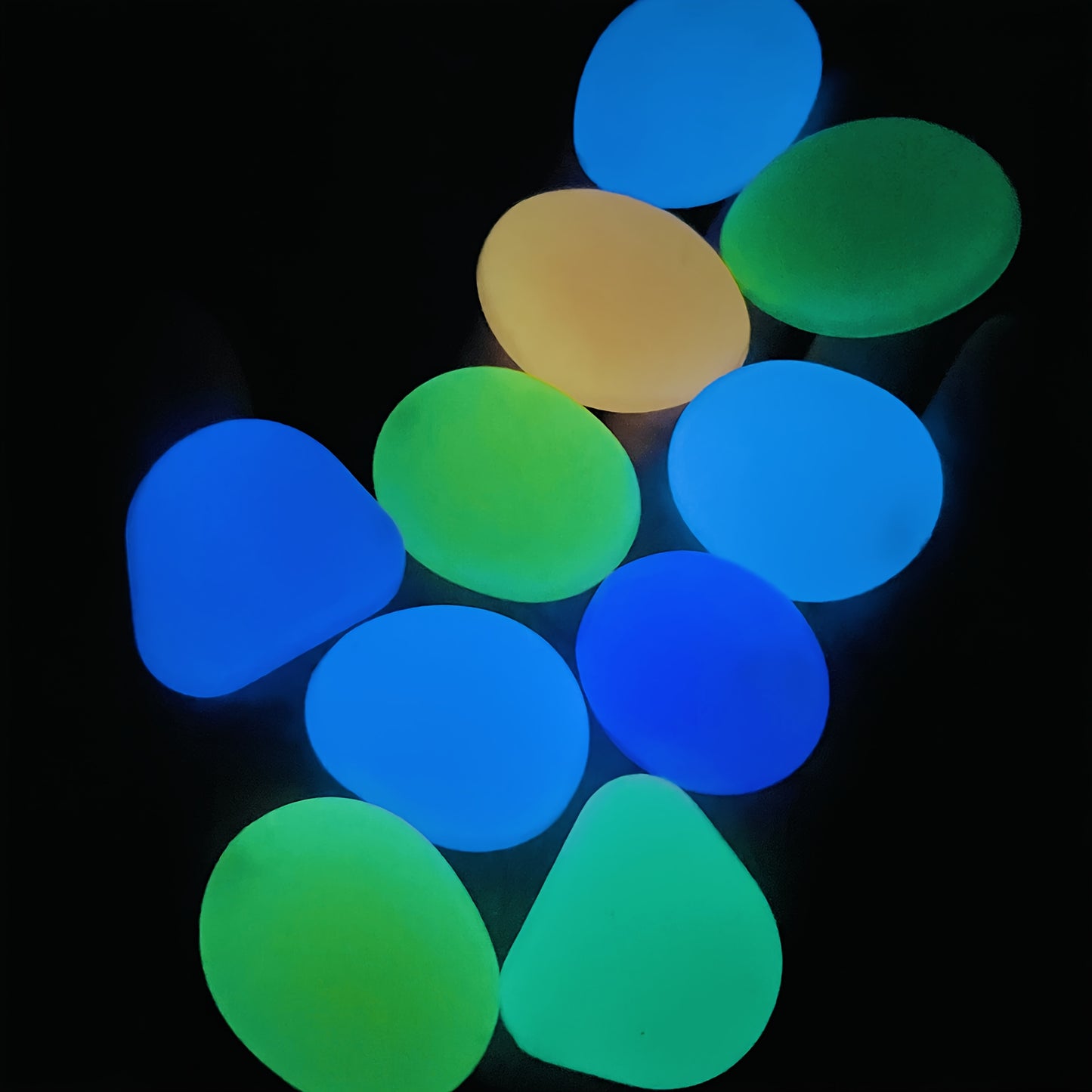 31pcs Extra Large Dreamy Luminous Pebbles Garden Landscape Runway Decoration Fish