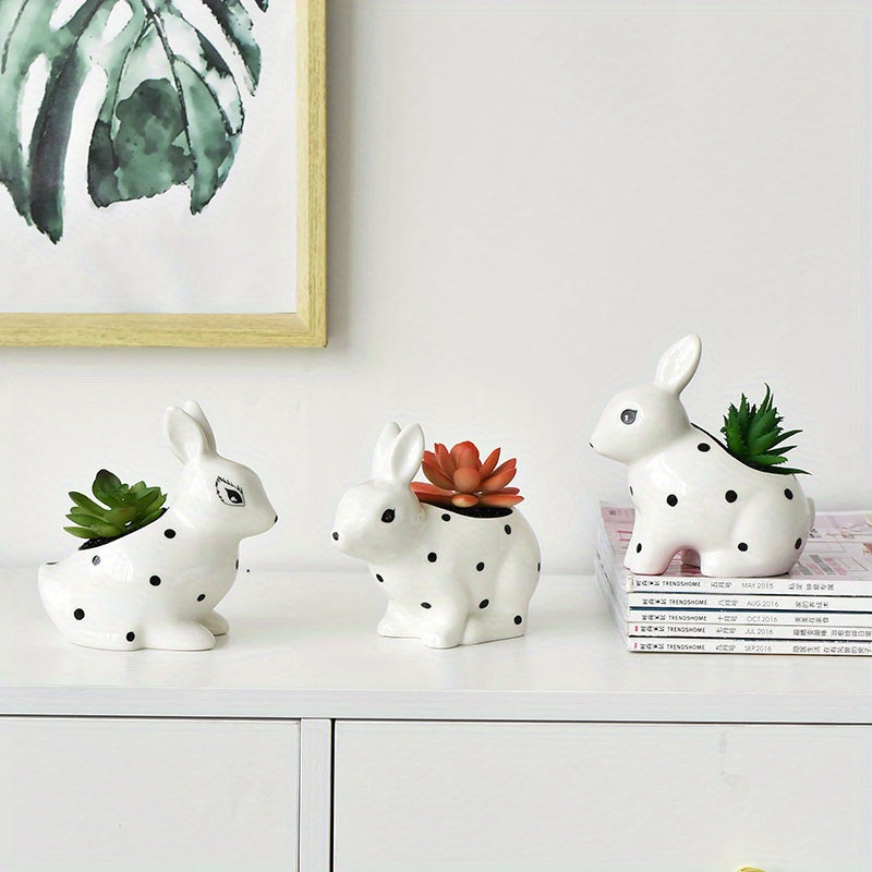 3pcs Cute Succulent Planter Tabletop Decoration for Living Room and Office