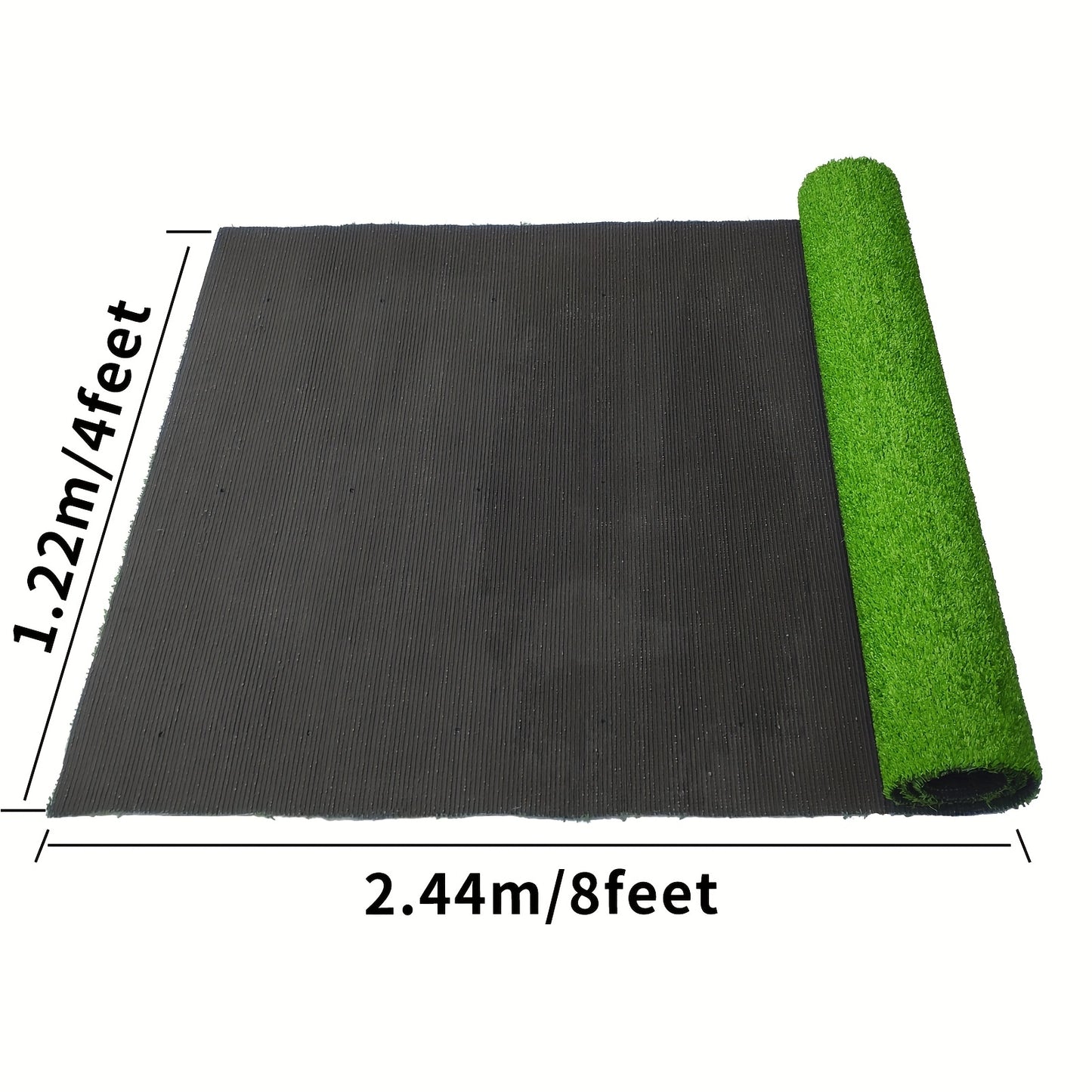 1pc 4 Feet x 8 Feet Artificial Lawn Fake Grass Deluxe Turf Synthetic Turf Thick Lawn Pet Turf Perfect for Garden Playground