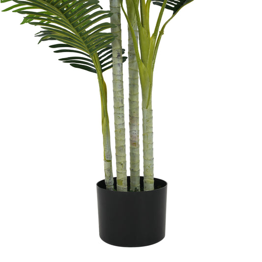 2 pieces - 78.5-inch realistic palm tree - Large indoor and outdoor decorative green plant set