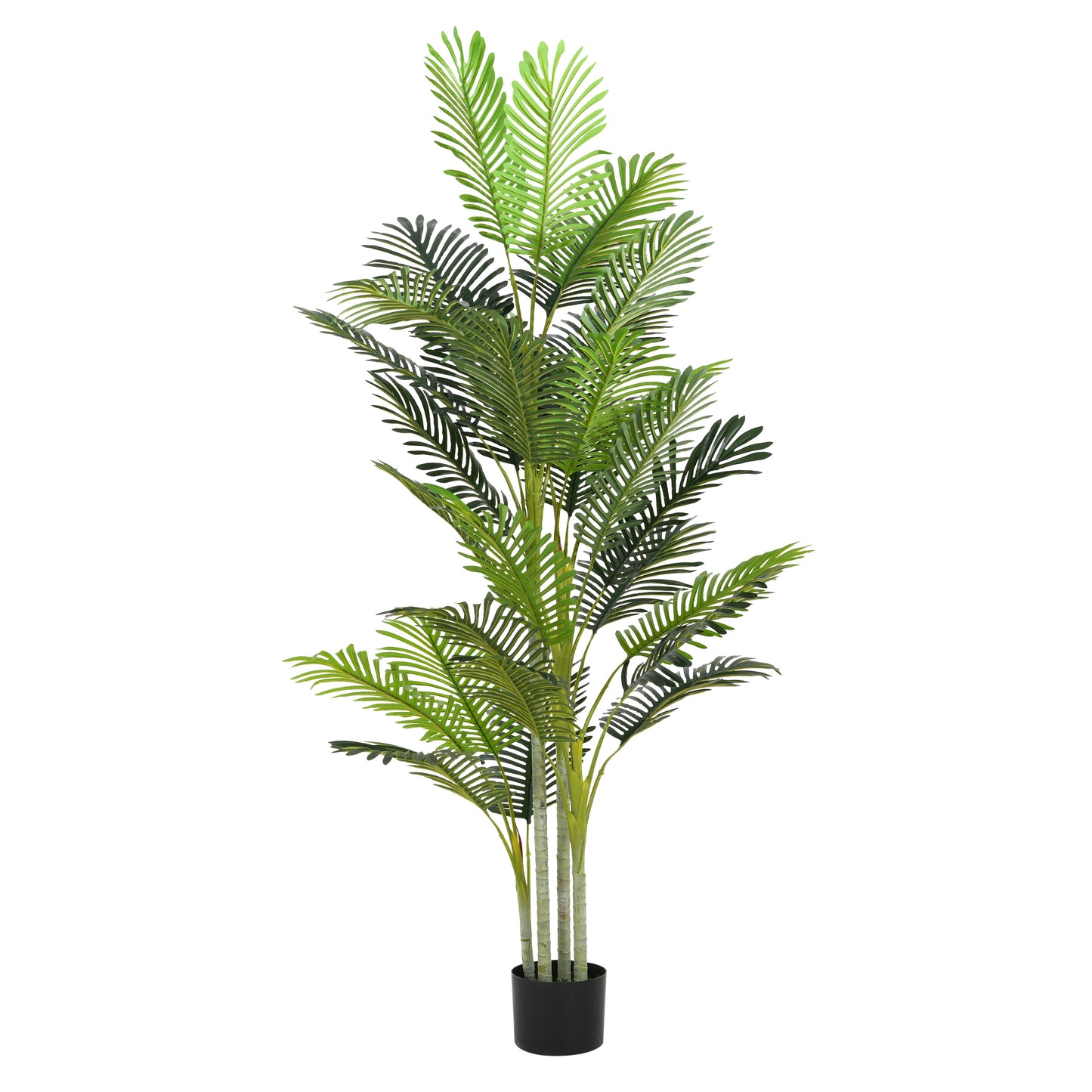 2 pieces - 78.5-inch realistic palm tree - Large indoor and outdoor decorative green plant set