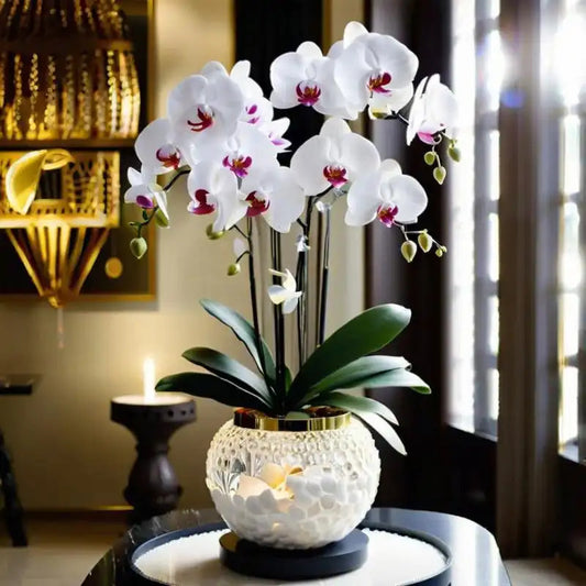 100 White Orchid Seeds Long-Flowering Seeds for Planting Elegant Indoor and Outdoor Flowers