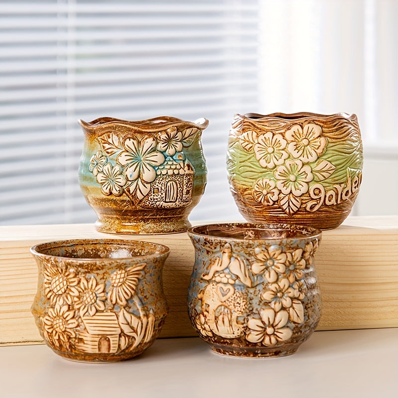 1 Set Classic Geometric Ceramic Succulent Planter