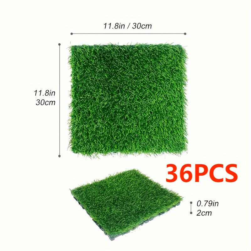36 Piece Package Of Lawn Tiles Interlocking Set, Suitable For Garden Terraces