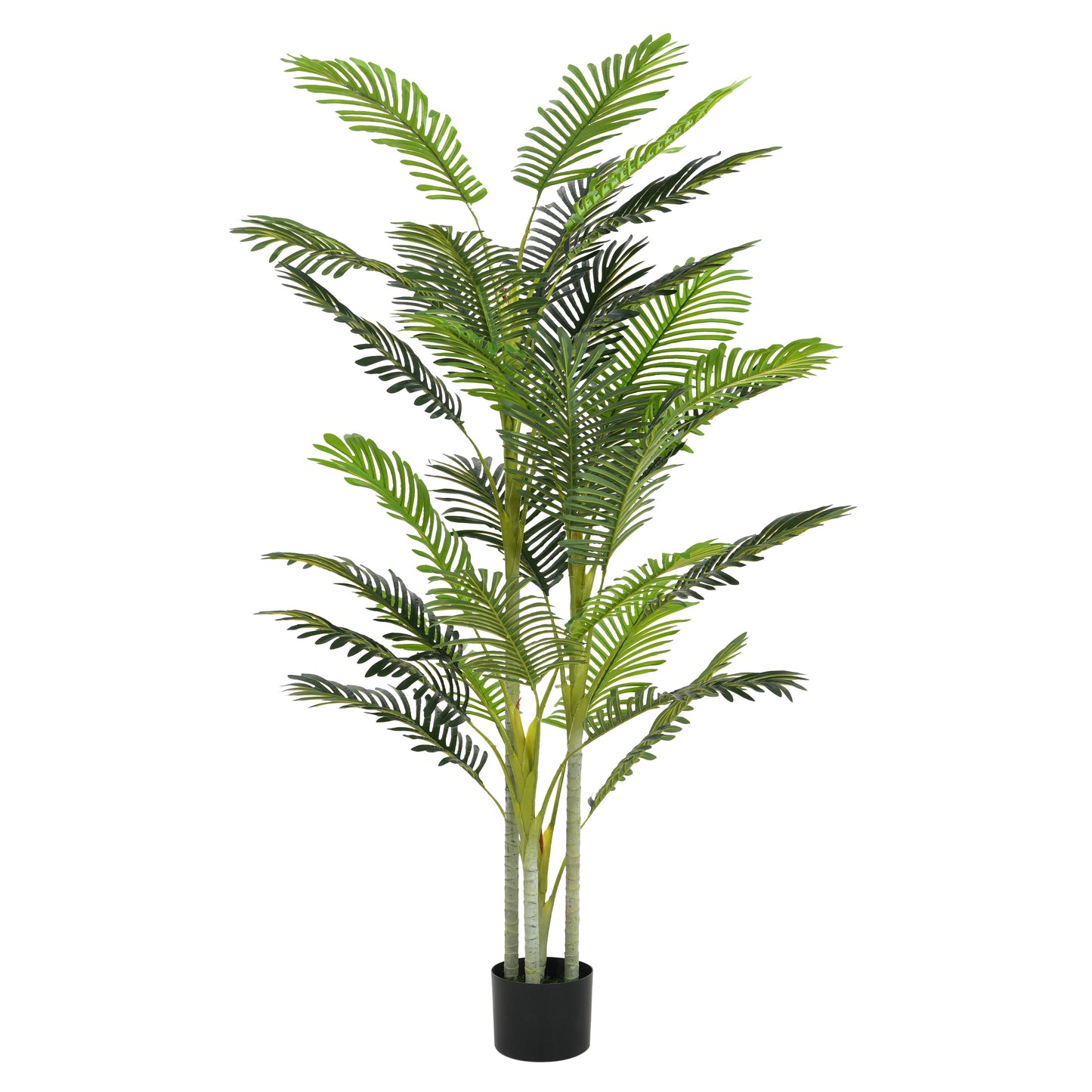 2 pieces - 78.5-inch realistic palm tree - Large indoor and outdoor decorative green plant set
